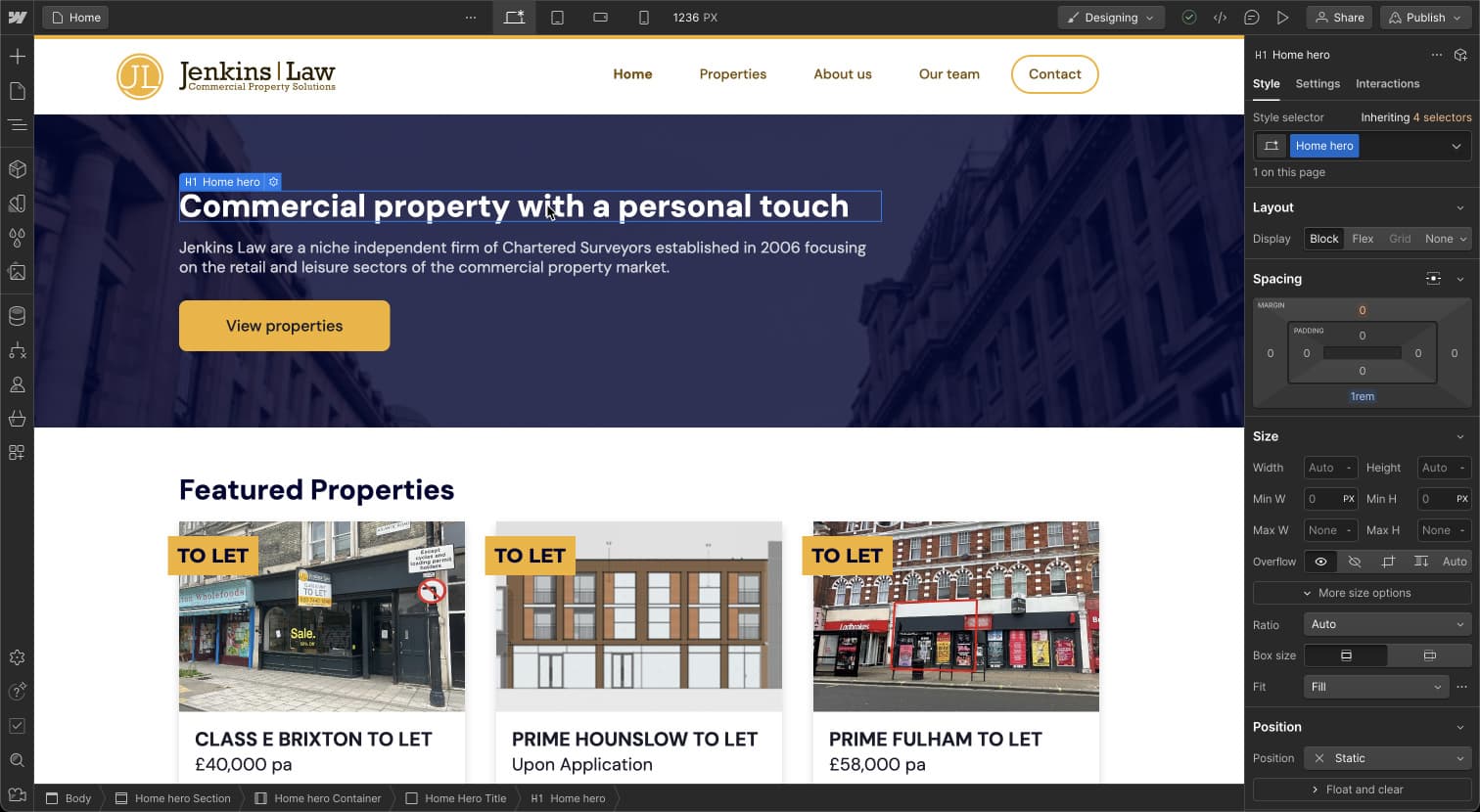 Jenkins Law — Webflow development