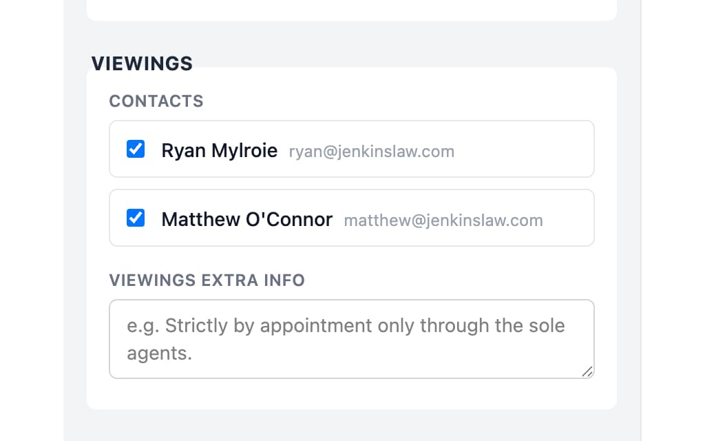 Document Designer - viewings form
