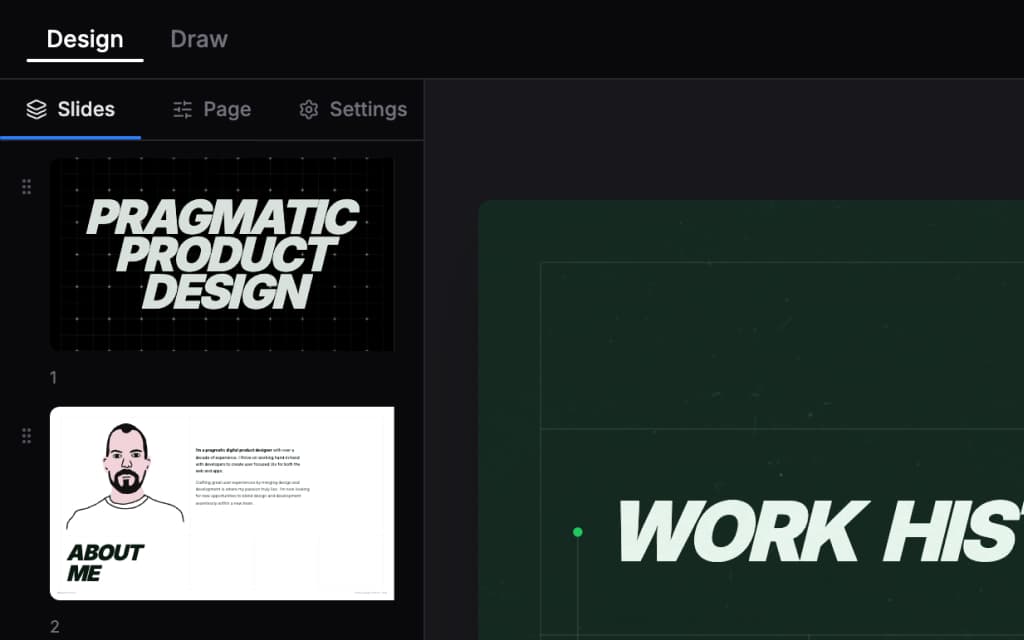 Slide arrangement panel