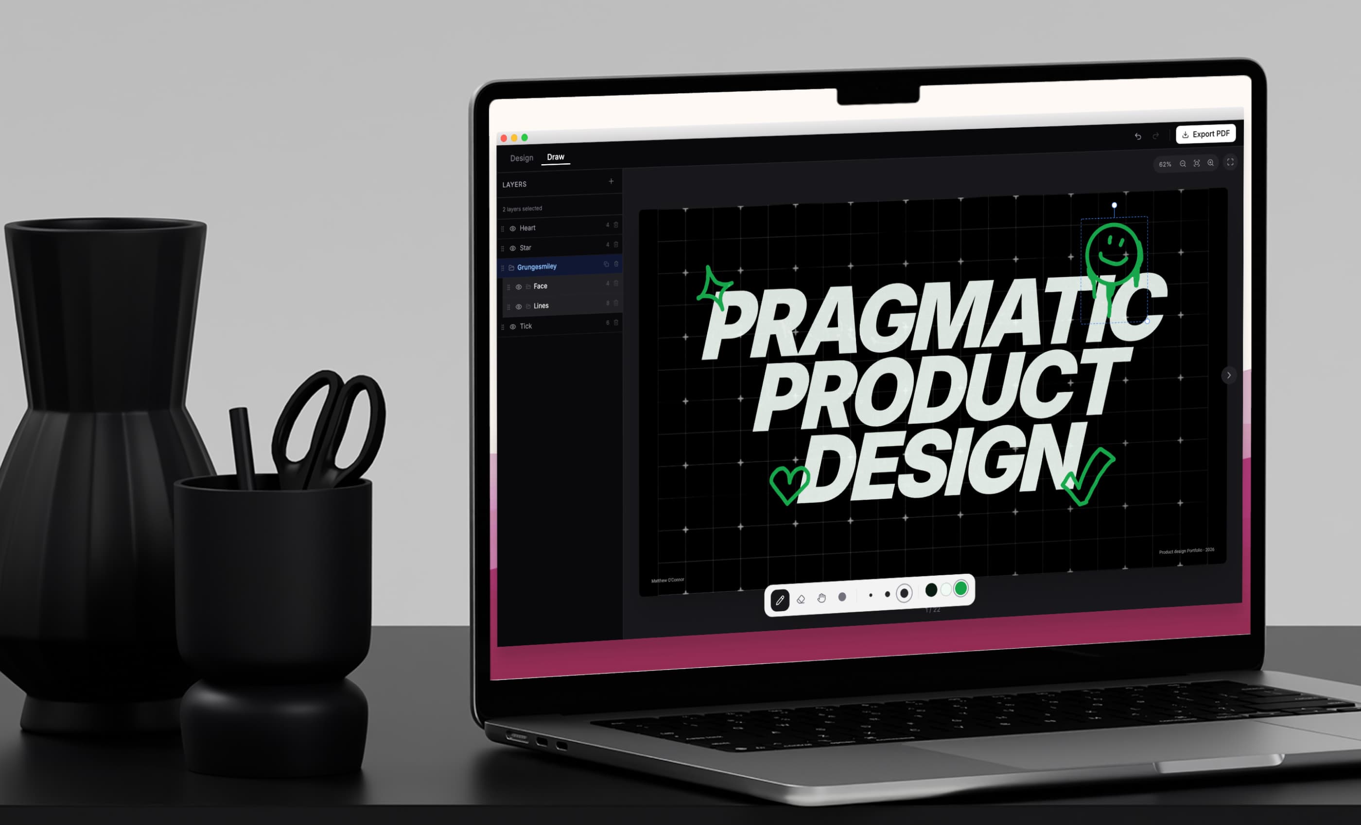 Portfolio builder draw mode